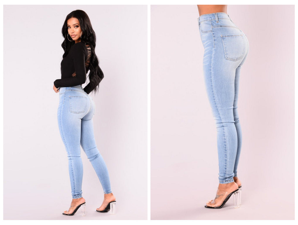 Women Skinny High Waist Denim Pencil Jeans – ebuytrends