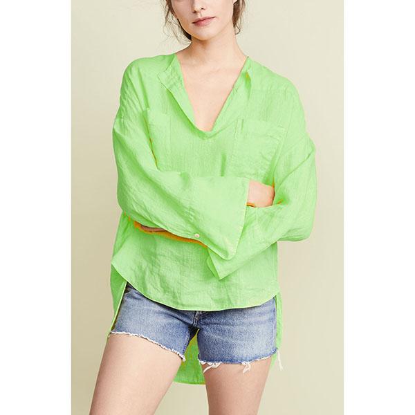 Daily Loose V-neck Casual Blouse