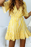 WanaDress V Neck Striped Mini Dress( 3 Colors)