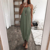 Women Fashion Solid Color Knitting Sleeveless Sexy Casual Dresses