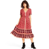 Women's Bohemian Print Maxi Dress