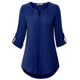 Summer Women's Casual Solid Color Blouses