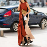 Women New Fashion Sleeveless Chic Maxi Dress