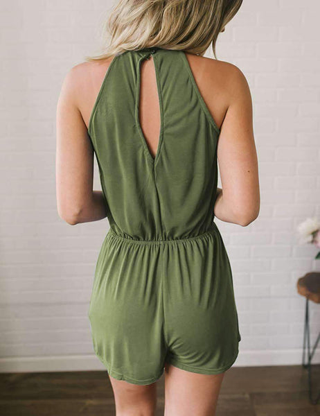 Fashion Pure Sleeveless Jumpsuits