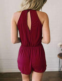 Fashion Pure Sleeveless Jumpsuits