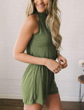 Fashion Pure Sleeveless Jumpsuits