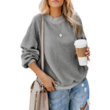 Women's round neck long sleeve loose casual autumn and winter new cashmere sweater