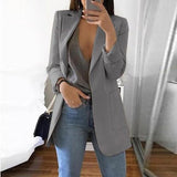 Fashion Slim Pocket Long Sleeve Coats