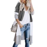 Multicolor Long Sleeve Loose Knitted Cardigan Sweaters