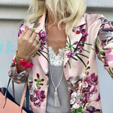 Fashion Print Long sleeve Blazer