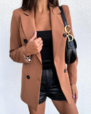 Women Slim Fit Double-Breasted Coats
