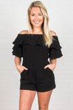 Pure Short sleeve Off shoulder Jumpsuits