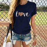 Fashion Word print Short sleeve Round neck T-Shirts