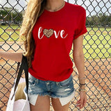 Fashion Word print Short sleeve Round neck T-Shirts