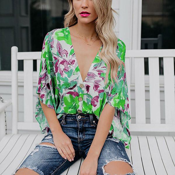 Bohemian Printed Vacation Loose Blouse