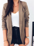 Plain Lapel Autumn Office Lady Chic Woman Blazer