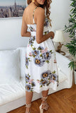 WanaDress Button Sunflower Print Midi Dress