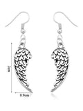 Personalized Retro Minimalist Angel Wings Pendant Earrings