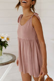 WanaDress Bow-tie Design Mini Dress(Nonelastic)