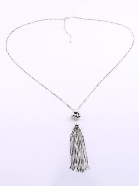 Fashion Metal Tasseled Necklace