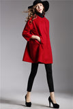 Women New loose large size cloak long wool coat