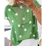 Casual Polka Dot Printed Loose Blouse