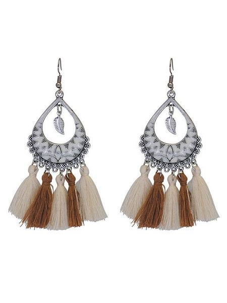 Bohemia National Style Tasseled Long Earrings