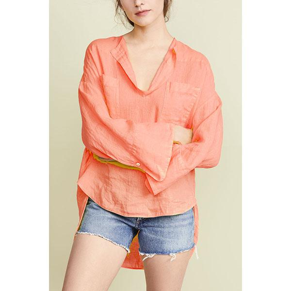 Daily Loose V-neck Casual Blouse