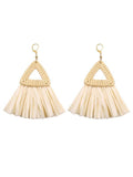 Raffia National Knitting Earrings