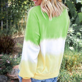 Casual Long Sleeve Multicolor Loose Blouse