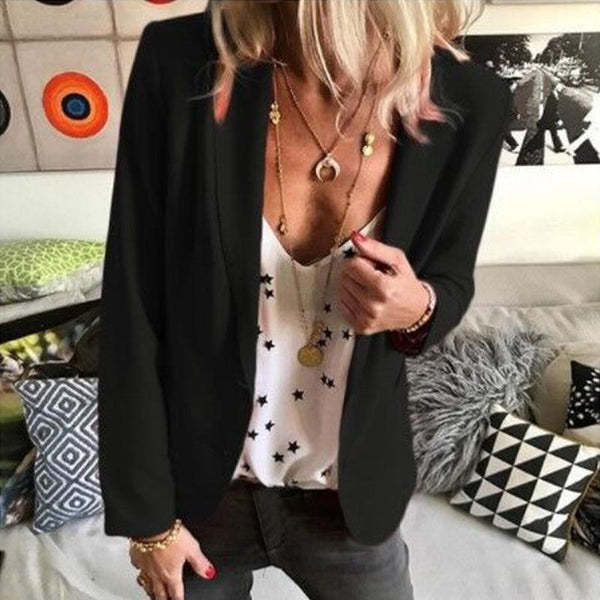 Female 5 Colors Fashion Chic Work Elegant Lady Blazer