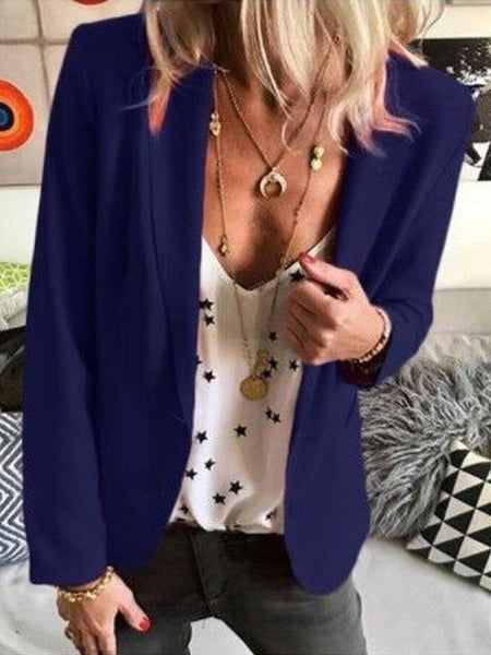 Female 5 Colors Fashion Chic Work Elegant Lady Blazer