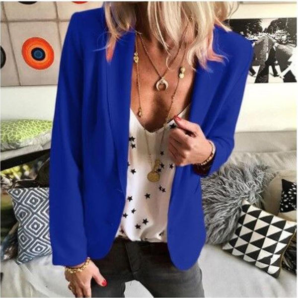 Female 5 Colors Fashion Chic Work Elegant Lady Blazer