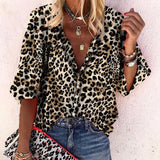 Women Leopard Printed Casual Blouses