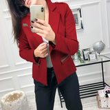 Lapel Long Sleeve Button Fashion Blazers