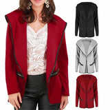 Lapel Plain Long Sleeve Blazer