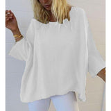 Plus Size Casual Solid Color Blouse