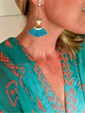 Ethnic-style Silk Thread Tassels Earrings