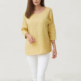 Simple Casual Half Sleeve Blouses