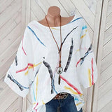 Casual Dot Printed Loose Blouse