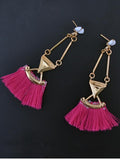 Ethnic-style Silk Thread Tassels Earrings