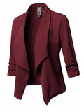 Many Colors Large Size Woman Plain Blazer