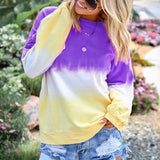 Casual Long Sleeve Multicolor Loose Blouse