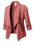 Many Colors Large Size Woman Plain Blazer