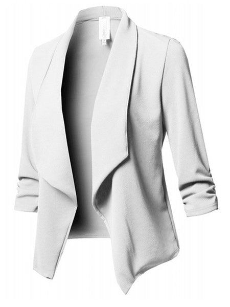 Many Colors Large Size Woman Plain Blazer