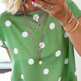 Casual Polka Dot Printed Loose Blouse