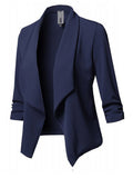 Many Colors Large Size Woman Plain Blazer