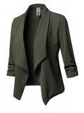 Many Colors Large Size Woman Plain Blazer