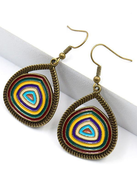 Vintage 2 Colors Spiral Bohemia Earrings Accessories