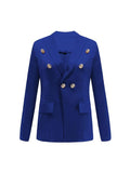 Fashion Fall Women Turn down collar button long sleeve blazers